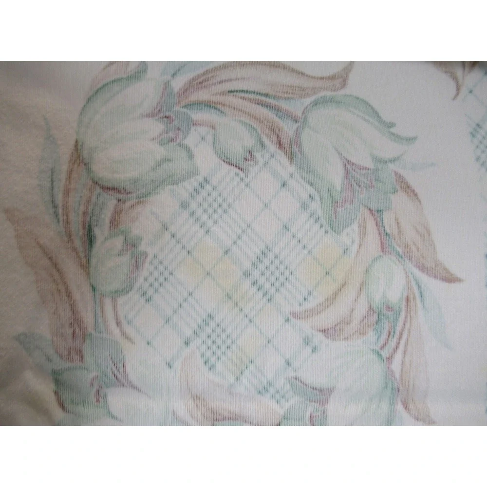 Vintage 50s Floral Print Cotton Tablecloth Square 48x53